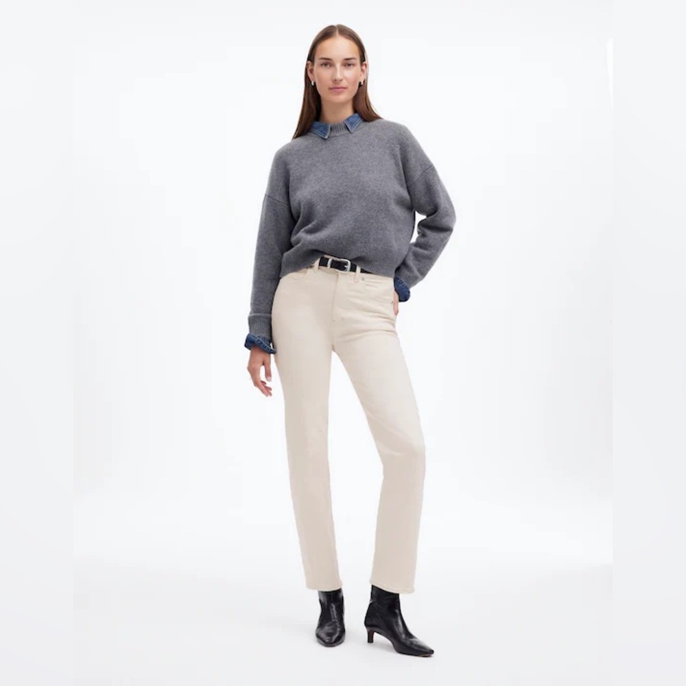 Madewell '90s Straight Leg Jeans in Vintage Canvas Cream NWT $128 Size 27 (US 4)